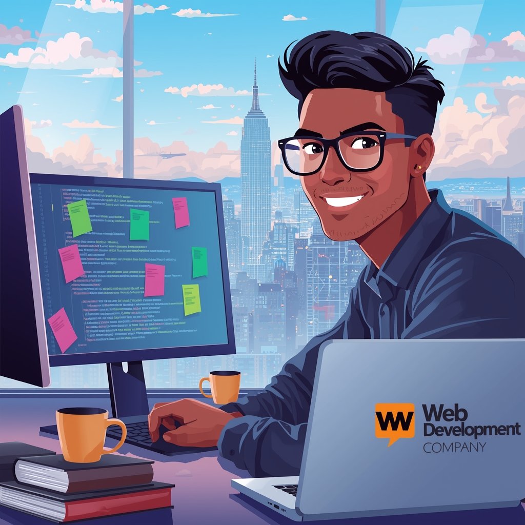 lucid origin a vibrant and detailed illustration of a web developer sitting in front of a com 0