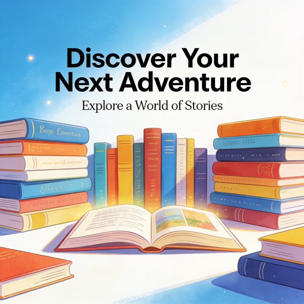 seedream 4.5 a stunning and vibrant digital illustration for a books website featuring a plet 0