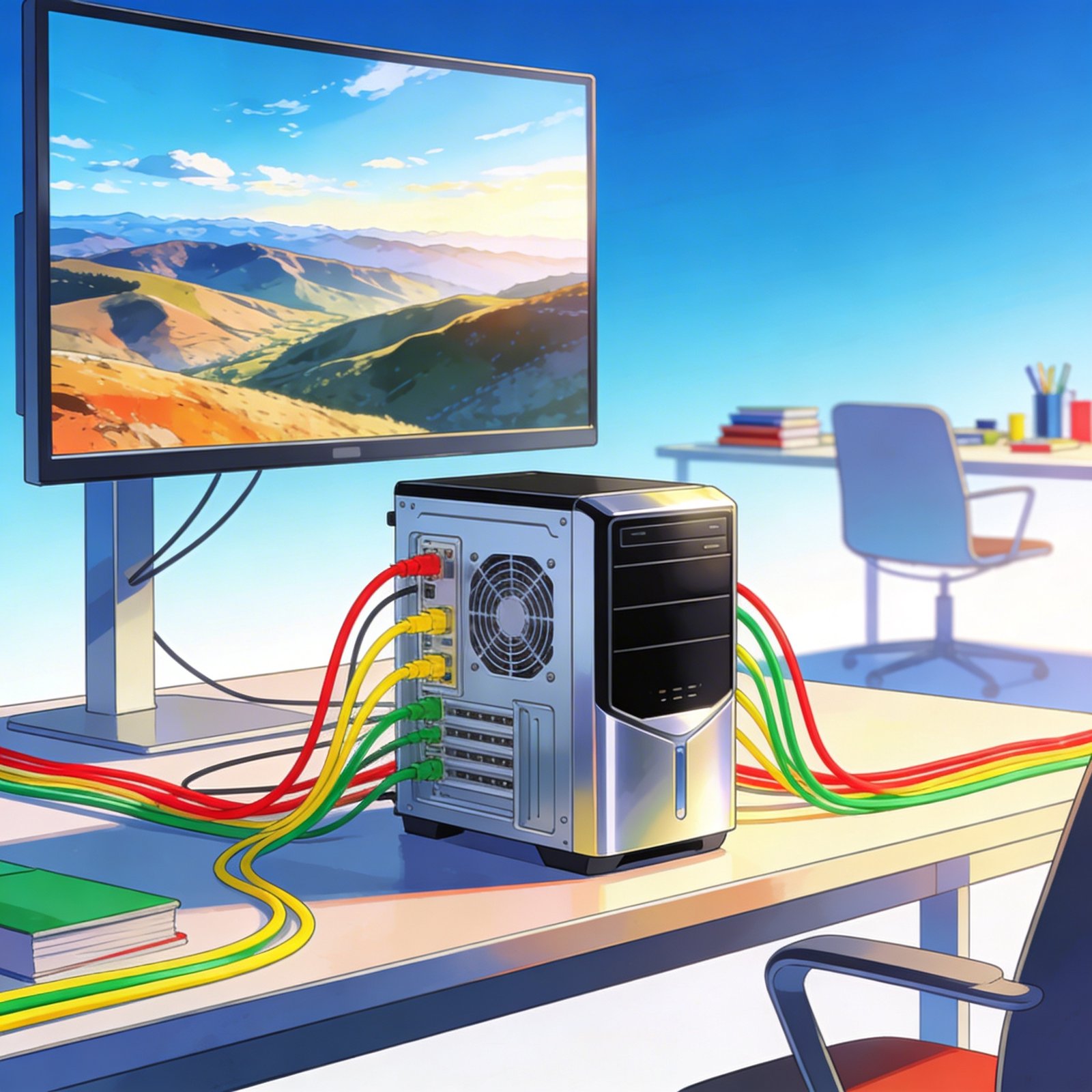 seedream 4.5 a stunning vibrant and highly detailed digital illustration of a basic computer 0